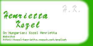 henrietta kszel business card